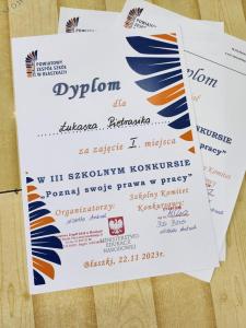 III szkolny konkurs - „Poznaj swoje prawa w pracy” 1